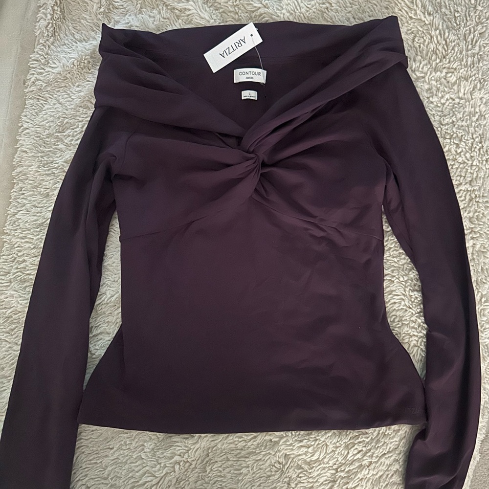 Aritzia Contour off the shoulder twist top